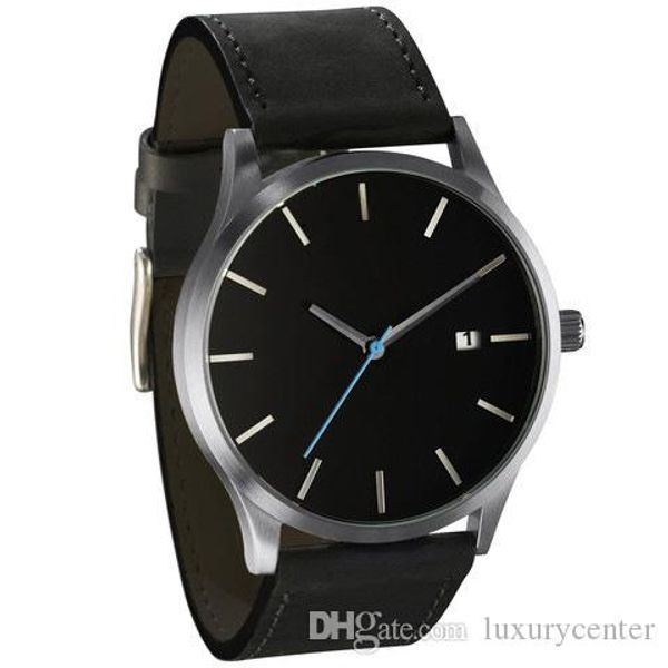 

2020 luxury fashion mens mvmt watch leather strap quartz watches sport brand men's watches waterproof casual dress watches relogio, Slivery;brown