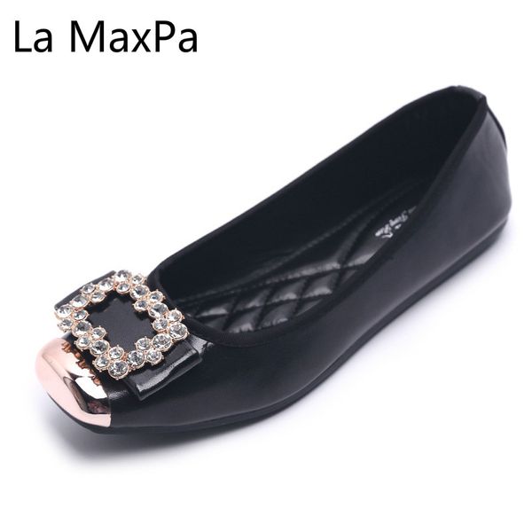 

spring summer new women shoes water drill square head fashion single shoes ballet flat bottom casual comfortable boats, Black