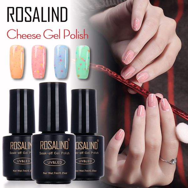 

rosalind gel 1s 7ml n01-24 cheese series nail gel polish uv led glitter manicure nail art semi permanent soak off lacquer