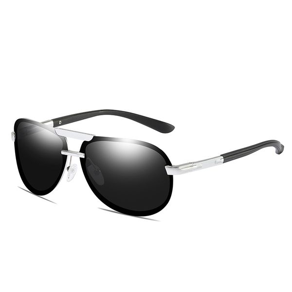 

new men's borderless sunglasses men's brand designer borderless polarized sunglasses polarized color film driving uv protection su, White;black