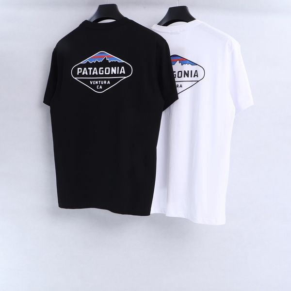 

2020 designer patagonia patagonia outdoor sports behind the mountain pattern retro short sleeve t-shirt wholesale and foreign trade, White;black