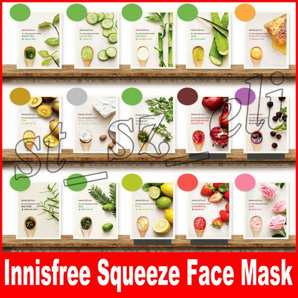 

innisfree my real сожмите маска для лица листовые виды увлажняющий контроль масло для лица по уходу за кожей маски для макияжа