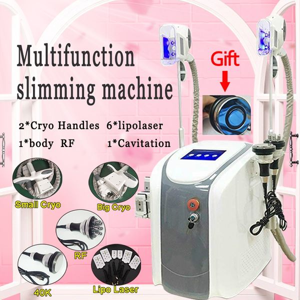 

6 in 1 multifunction slimming machine with double fat ing handles lipo laser cavitation rf slimming weight loss slimming machine