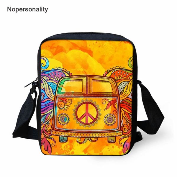 

nopersonality маленькие сумки на ремне для студентов школьные сумки hippie bus prints дети мини-книжная сумка для девочек-подростков повседн