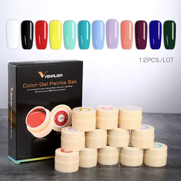 

12pcs/set new manicure nail gel kit gel nail paint color 5ml pure color uv soak off lacquer supply, Red;pink
