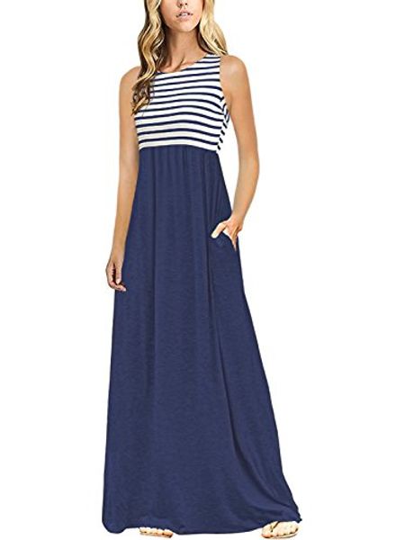 

happy sailed women boho sleeveless printed high waist casual maxi dress, Black;gray