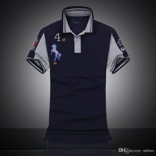 

mens men's brand men casual polo shirts ralph fashion cotton, White;black