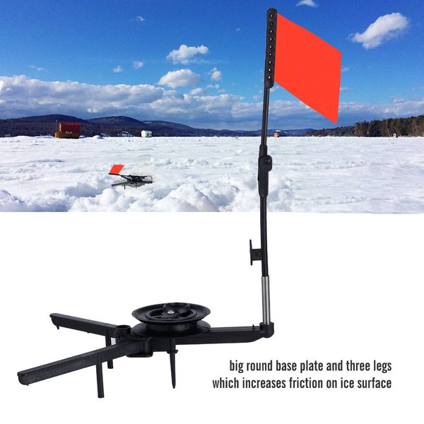 

automaticly winter ice fishing rod tip-up with spool foldable marker flag for winter fishing accessories