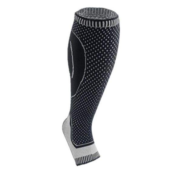 

спорт безопасность защитных подогреватели футбол велоспорт stretch compression pad нога рукав запуск теленок поддержка открытого shin шплинт, Black;gray