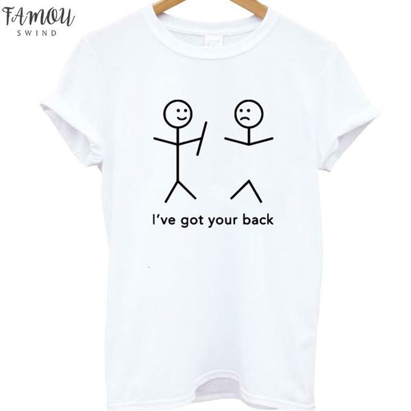 

women ive got your back print t shirt big size graphic tee t shirt for girl tumblr female t shirt, White