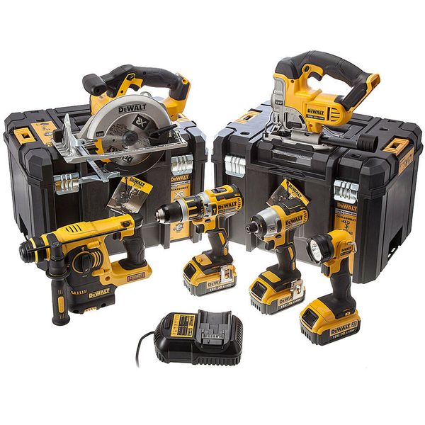 

Dewalt dck699m3t 18v 6 piece cordle kit with 3 x 4ah batterie 2 x t tak boxe
