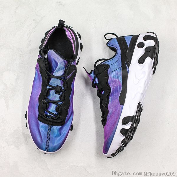 

2019 react element 55 prm su19 running shoes purple black mens mesh breathable athletic sport sneaker quality