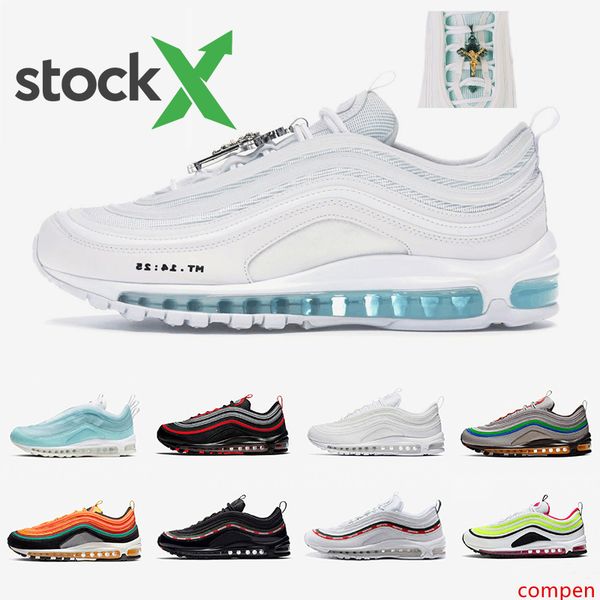 

stock x mschf x inri jesus undefeated undftd mens womens running shoes triple white s black sliver bullet neon sports sneakers 36-45