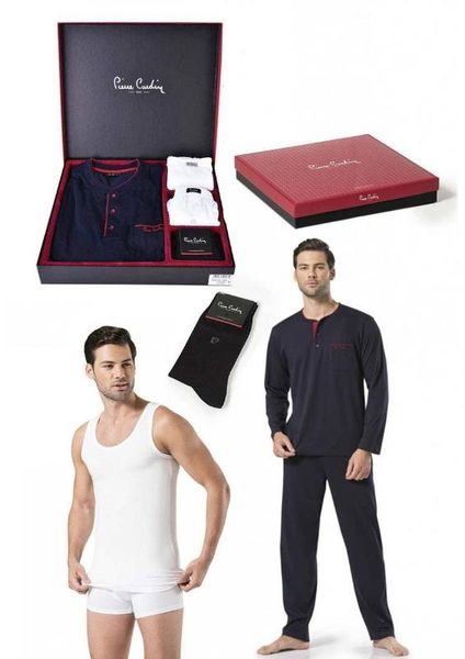 

men's pajama set in 5pcs with boxer athl sock men nightgown casual comfortable breathable long sleeve cotton sleep wear pyjama, Black;brown