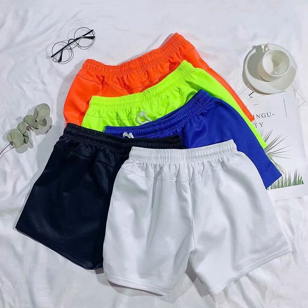 

летние повседневные шорты мужские трехточечные брюки сплошной цвет простые спортивные брюки бег фитнес дышащий пляж, White;black