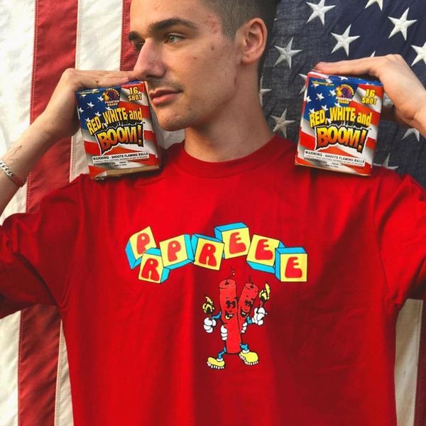 

19ss dynamite tee box logo печать футболки вскользь с коротким рукавом hip hop скейтборд summer tee мужчины женщины hflstx473, White;black