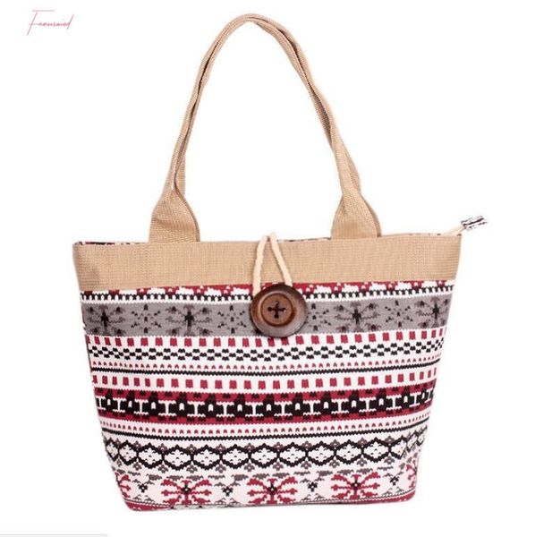 

2020 new export womens printed canvas bag single shoulder handbag