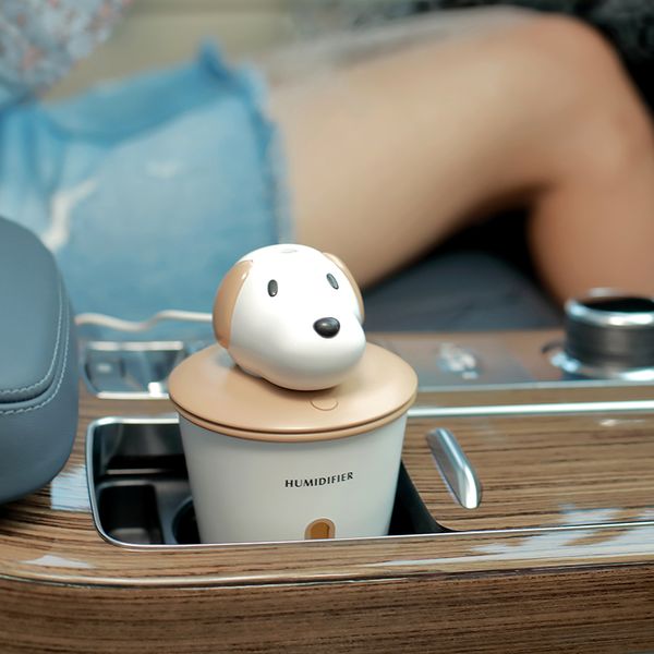 

new car essential oil diffuser mini ultrasonic dog humidifier led night light usb fogger humidifiers for office