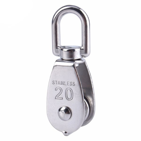 

steel wire pulley stainless steel m20 heavy duty single wheel swivel lifting rope pulley block for wire rope