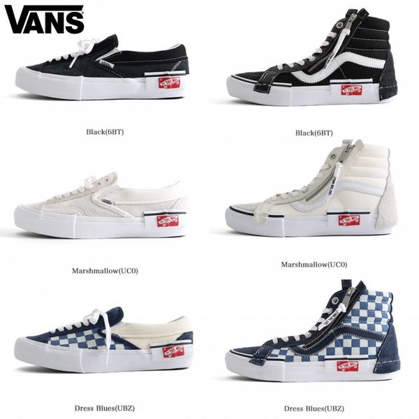 

VANS Old Skool Slip-On Cap LX Мужчины Женская обувь для скейтборда Sk8-Hi Спортивные молнии Skate Женские кроссовки из плотной ткани Кроссовки 36-44