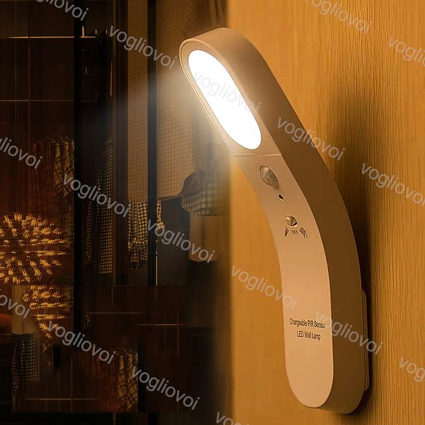 

датчик движения свет водить ночники фонарик 6led 5v перезаряжаемые холодный белый / теплый белый пк для коридор шкаф спальня гостинная eub