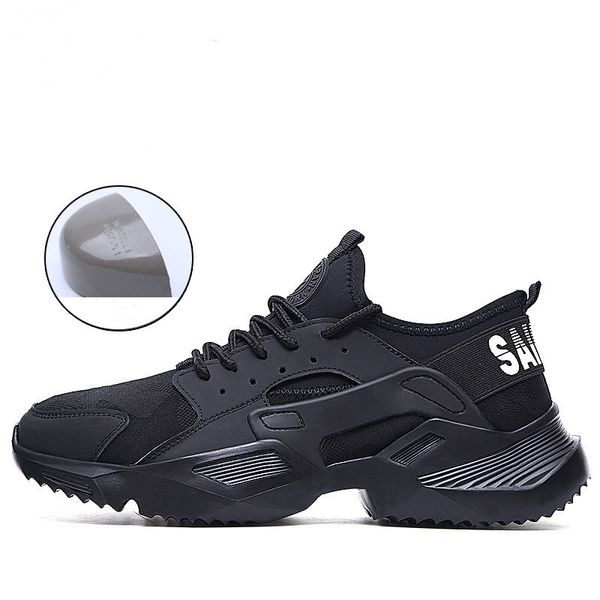 

new exhibition work safety shoes breathable sneakers ultra-light soft bottom men breathable anti-smashing steel toe hiking shoes