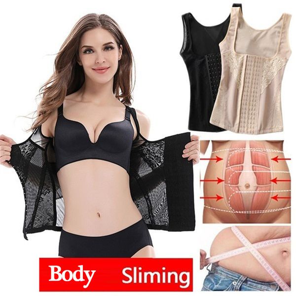 

modeling strap waist trainer body shaper women slimming vest breathable tummy shaper control shapewear underbust shapers, Black;white
