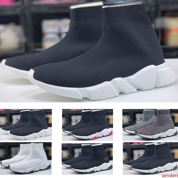 

new designer shoes luxury speed trainer white red bule triple black white flat fashion socks shoes casual sports sneaker size 36-45