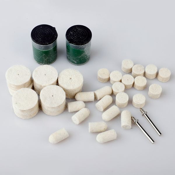 

36pcs soft felt buffing burr polishing wheels brushes kits for metal rotary tools promotion dremel accessories polishing pad new