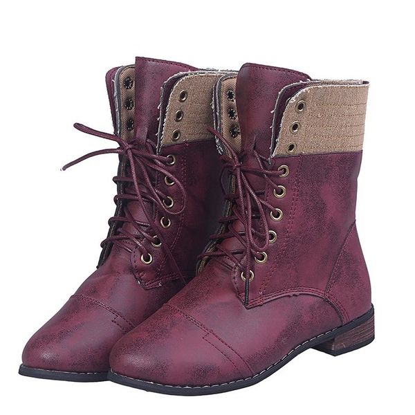 

2019 winter women ankle martin boots women shoes casual round toe low heels slip on warm snow boots shoes woman plus size 35-43 g867, Black