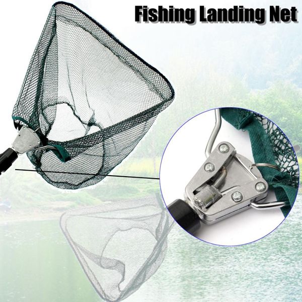 

retractable telescoping aluminum alloy fishing pole foldable landing net pole casting network trap fishing nets 185cm