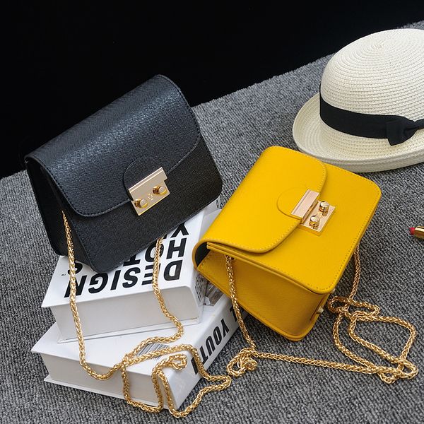 

женская сумка 2019 новый диагональный пролет цепи сумка небольшой квадратный одно плечо замок