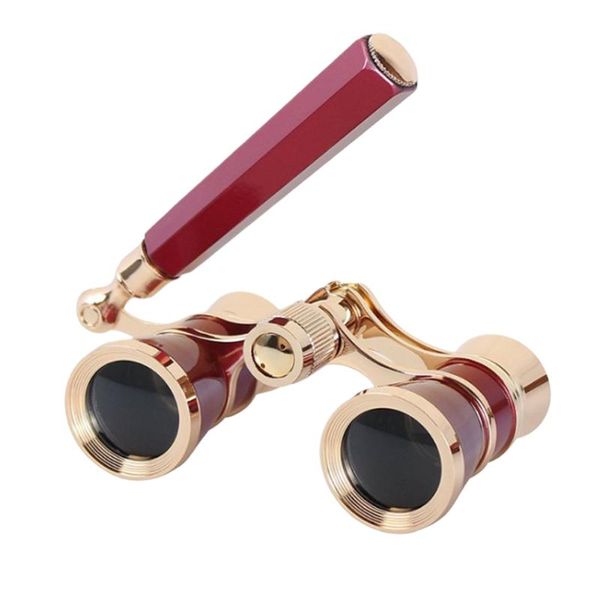 

3x25 glasses opera theater binoculars telescope fashion horse racing multifunction coated lens accessories women with handle