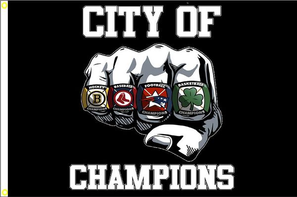 2020 Boston City Of Champions Flag 90 X 150 Cm Polyester