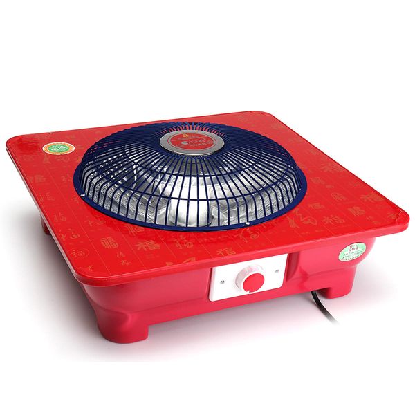 

900w electric heater fan space heater adjustable thermostat temperature control for home office - wood