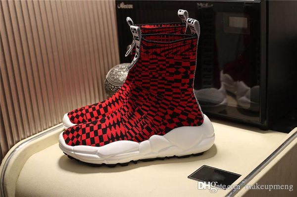 

2019versacenew high top мужские и женские ботинки versus sock обувь кроссовки красная сетка с оригинальной коробкой, Blue;gray