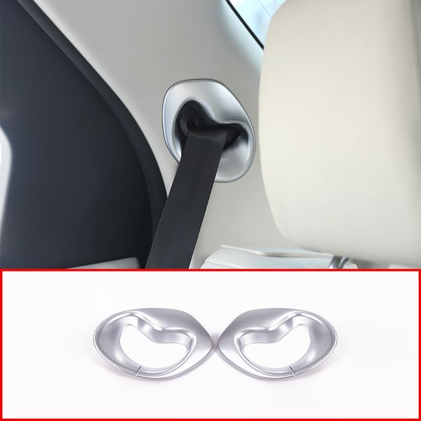 

abs machrome the second row seat safety belt cover trim for discovery 5 lr5 l462 2017-2020 interior accessories