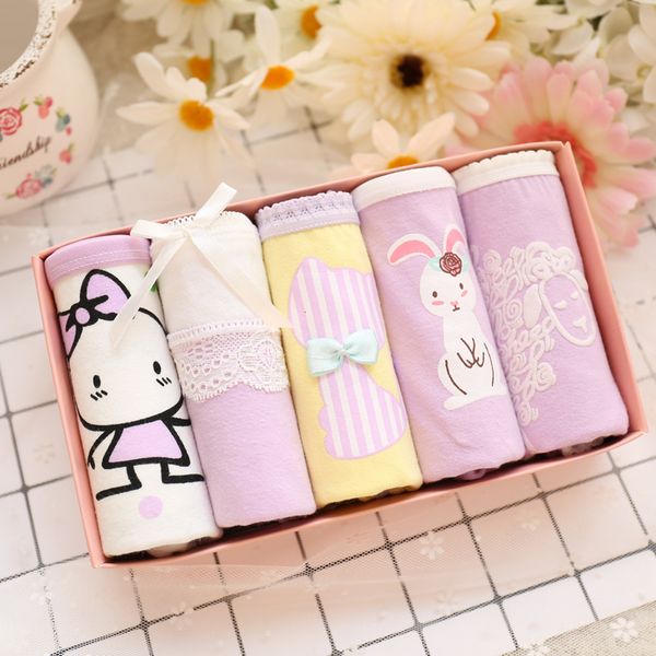 

5pcs/lot young girls briefs cotton lace underpants for girls teenagers short panties lovely underwear calcinha christmas gift, Camo