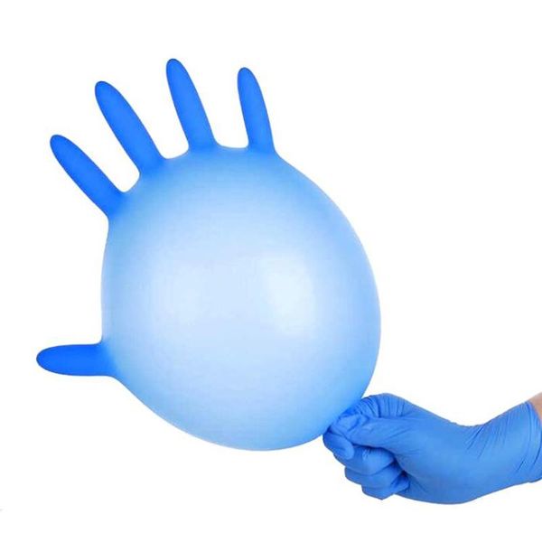 

100pcs blue black color disposable latex gloves garden for home cleaning rubber or cleaning gloves universal food gloves protection of hand