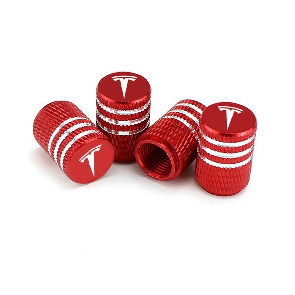 

auto car tire valves tyre air caps for tesla car-styling with red blue gray black