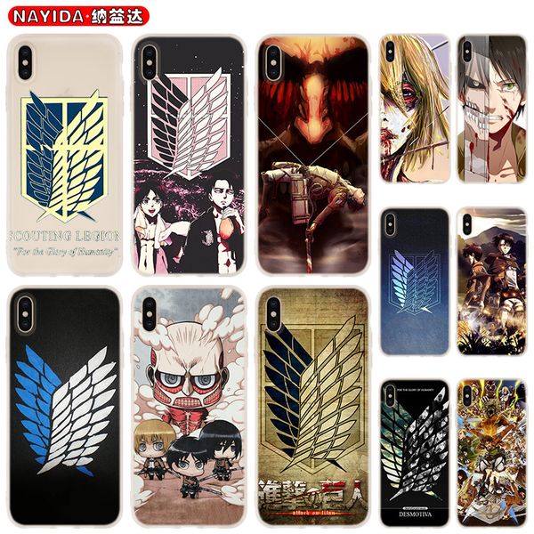 

phone case for iphone 11 pro x xr xs max 8 7 6 6s 6plus 5s s10 s11 note 10 plus huawei p30 xiaomi cover japanese anime new attack on titan