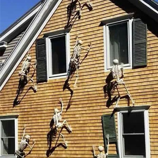 

halloween party decoration skeleton bar ktv horror scene skeleton props