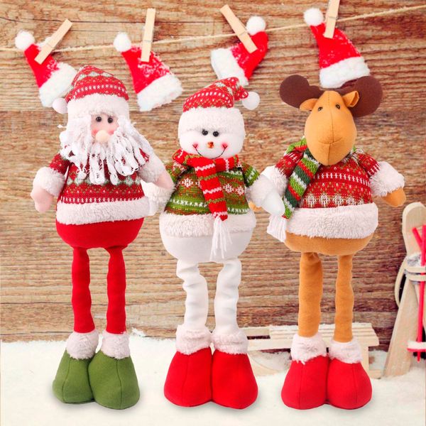 

retractable doll christmas snowman xmas tree santa claus deer decoration