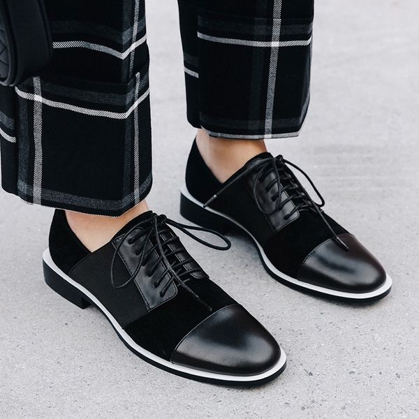 

doratasia big size 33-43 elegant ins lady lace up flats casual cool black spring flats women chunky heels shoes woman
