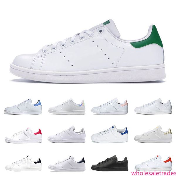 

new smith men women flats sneakers green black white navy red rainbow stan mens fashion leather shoe outdoor casual walking size 36-45