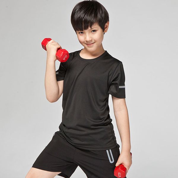 

hamek дети quick dry tank ребенок t-shirt gym fitness с коротким рукавом top трикотажные изделия футбола running тенниска дети теннис спорти