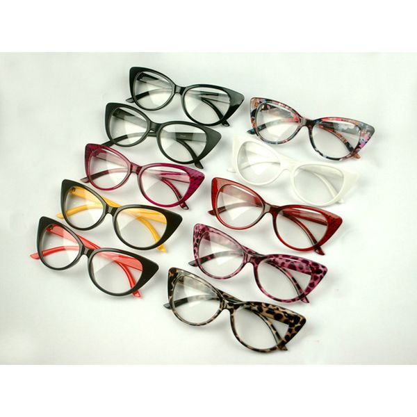 

women myopia glasses fashion retro cat eye glasses with diopters spectacles for sight print optical prescription eyeglasses l3, Silver