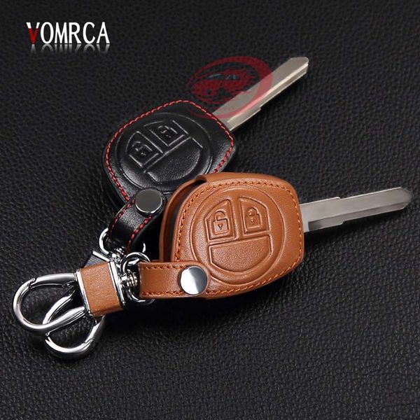 

for sx4 swift grand vitara liana key cover accessories remote leather 2 buttons leather car remote key case starline a93