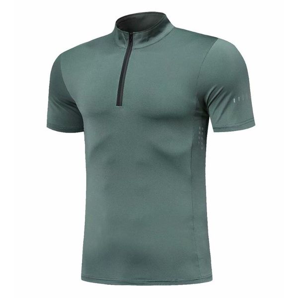 

men's short-sleeved sweatshirt 2020 running fitness workout quick-drying compression sportswear men's sports jogging shirt, Black;blue
