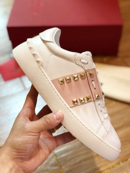 

mens open designer shoes fashion lace up ace genuine leather sneakers white black luxury casual shoes gift for women size 35-46